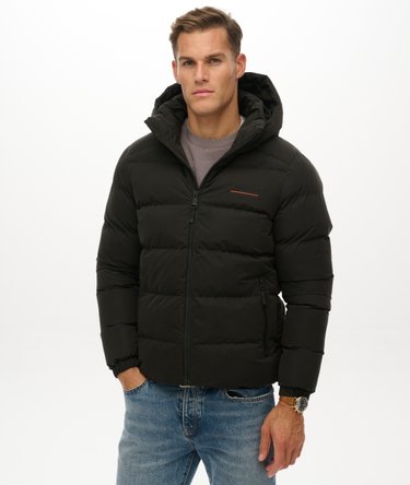 Kapuzen-Mikrofaser-Sport-Steppjacke Image 5