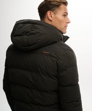 Hooded Microfibre Sport Puffer Jacket