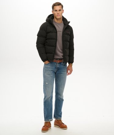 Kapuzen-Mikrofaser-Sport-Steppjacke Image 3