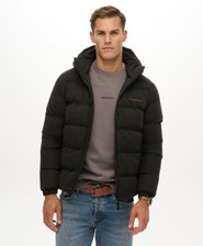 Hooded Microfibre Sport Puffer Jacket