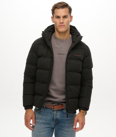 Kapuzen-Mikrofaser-Sport-Steppjacke Image 1