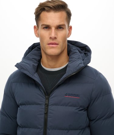 Hooded Microfibre Sport Puffer Jacket Image 4