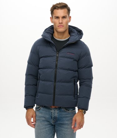 Hooded Microfibre Sport Puffer Jacket Image 5