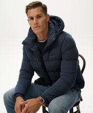 Hooded Microfibre Sport Puffer Jacket
