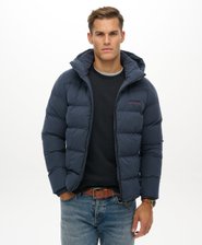 Hooded Microfibre Sport Puffer Jacket
