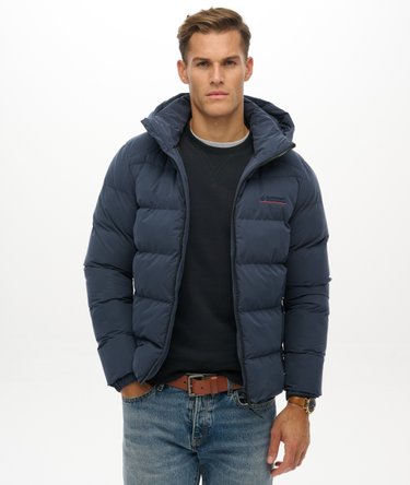 Hooded Microfibre Sport Puffer Jacket Image 1