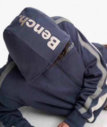 Bench Double Zip Hooded Stripe Sweatshirt Image 4