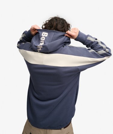 Bench Double Zip Hooded Stripe Sweatshirt Image 5