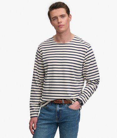 The Merchant Store - Stripe Long Sleeve Top Image 1