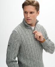 Jacob Cable Knit Half Zip Jumper