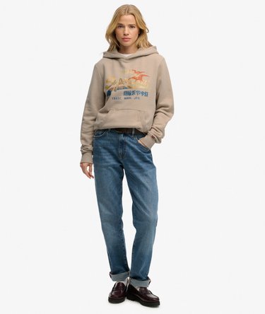 Tokyo Vintage Logo Relaxed Hoodie Image 3