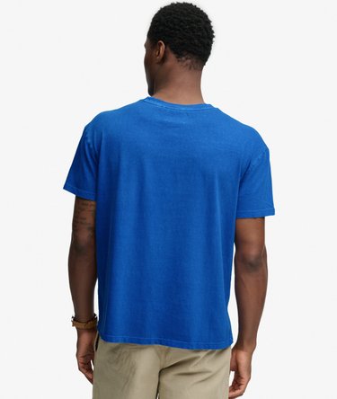 Klassisches Baumwoll-Leinen T-Shirt mit Tasche Image 5