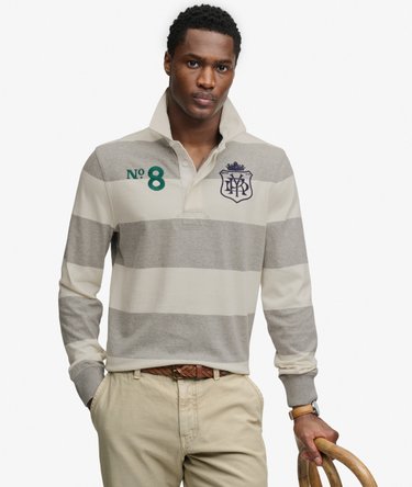 Double Emblem Stripe Rugby Top Image 2