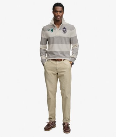 Double Emblem Stripe Rugby Top Image 3