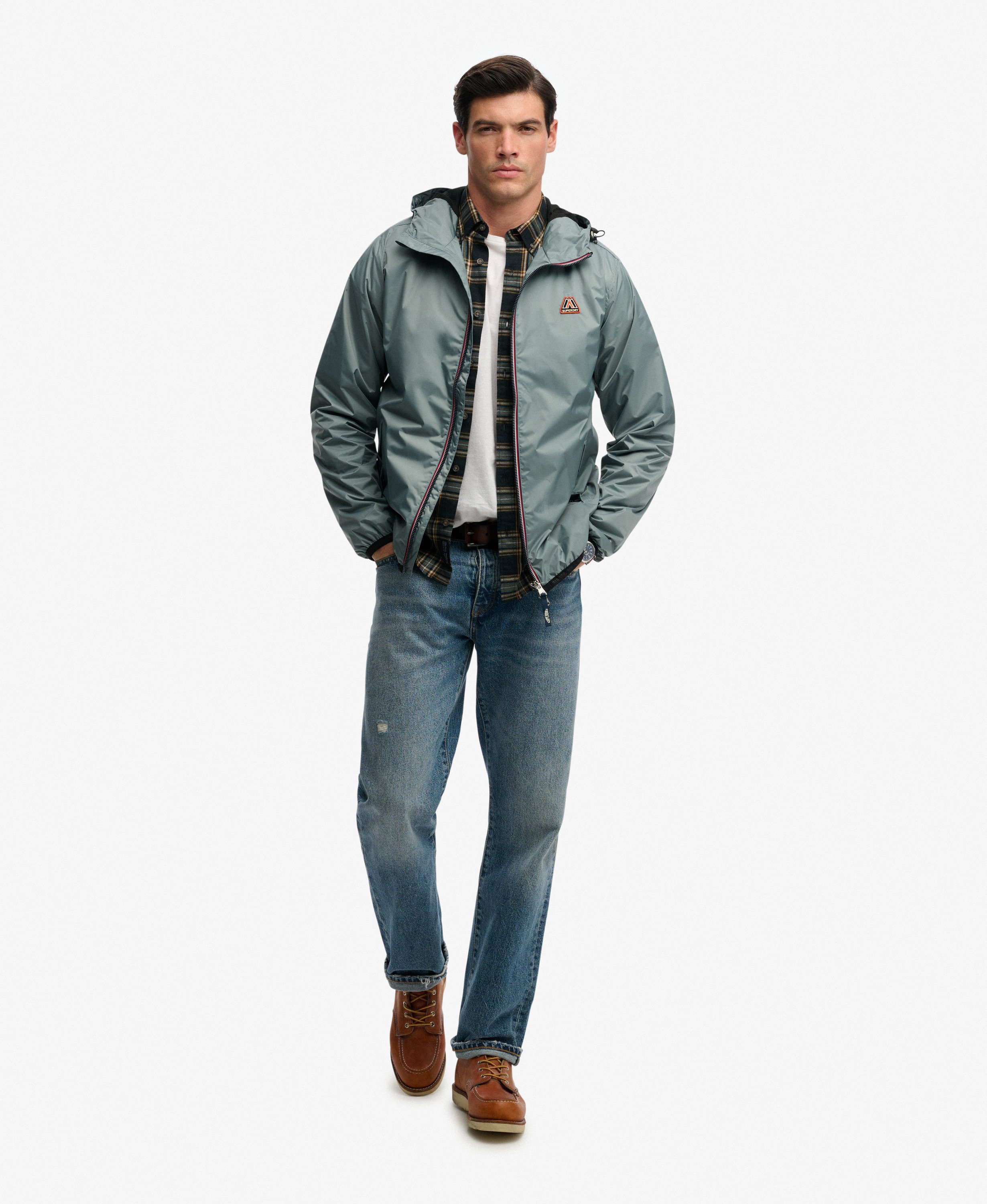 mens Essential Windbreaker Jacket in SLATE GREY | Superdry US