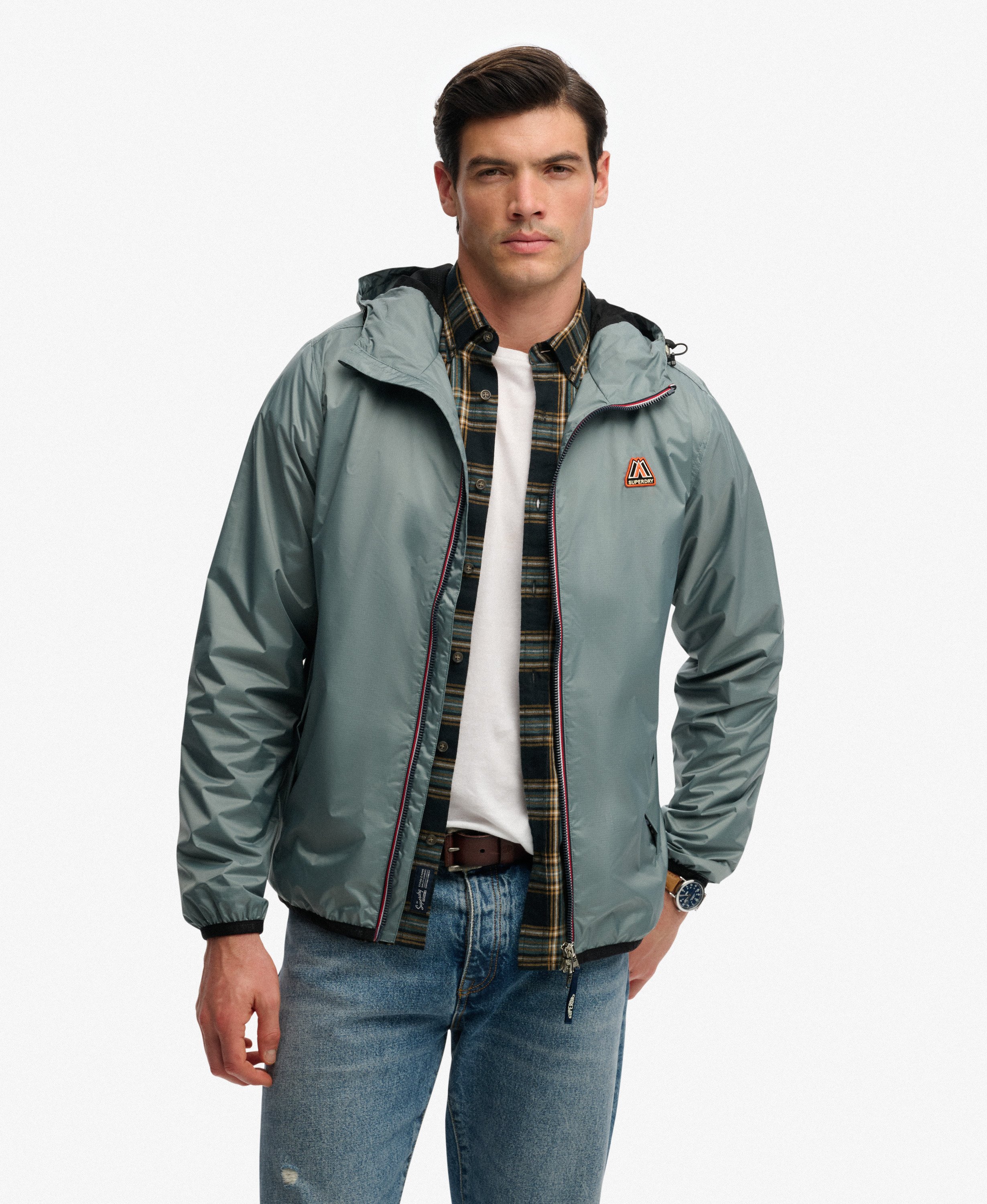 mens Essential Windbreaker Jacket in SLATE GREY | Superdry US