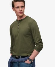 Haut &agrave; col tunisien en jersey flamm&eacute; &agrave; manches longues