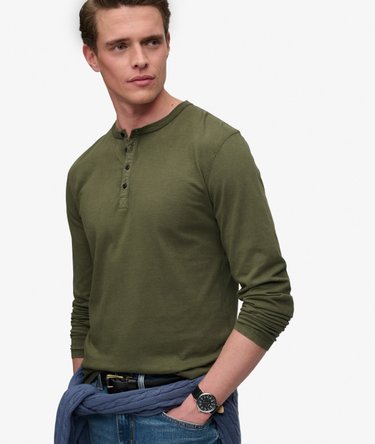 Haut &agrave; col tunisien en jersey flamm&eacute; &agrave; manches longues Image 2