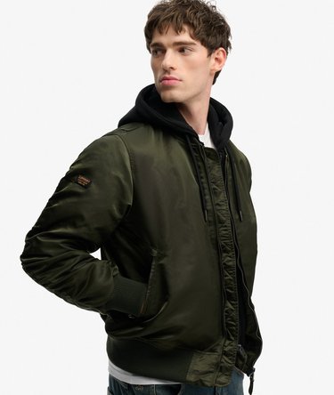 Hooded MA1 Bomber Jacket Image 2