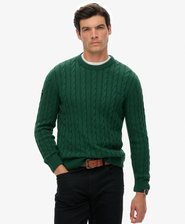 Cotton Cable Knit Crew Jumper