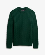 Cotton Cable Knit Crew Jumper