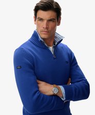 Cotton Half Zip Knit Jumper