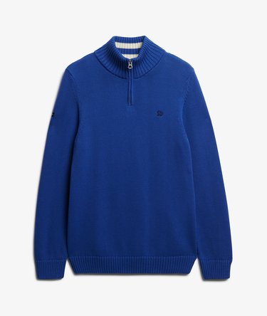 Cotton Half Zip Knit Jumper Image 5