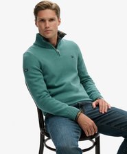 Cotton Half Zip Knit Jumper