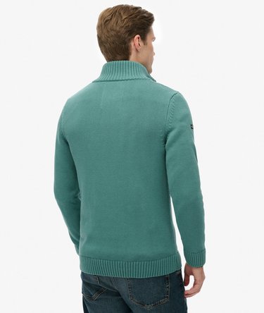 Cotton Half Zip Knit Jumper Image 4