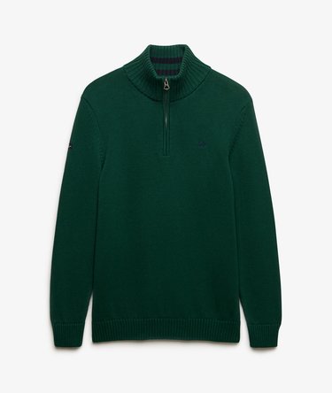 Cotton Half Zip Knit Jumper Image 5