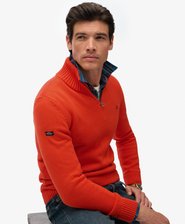 Cotton Half Zip Knit Jumper