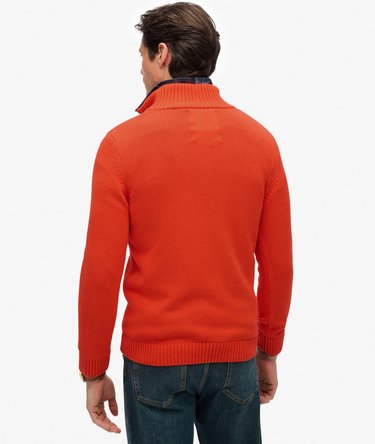 Cotton Half Zip Knit Jumper Image 4