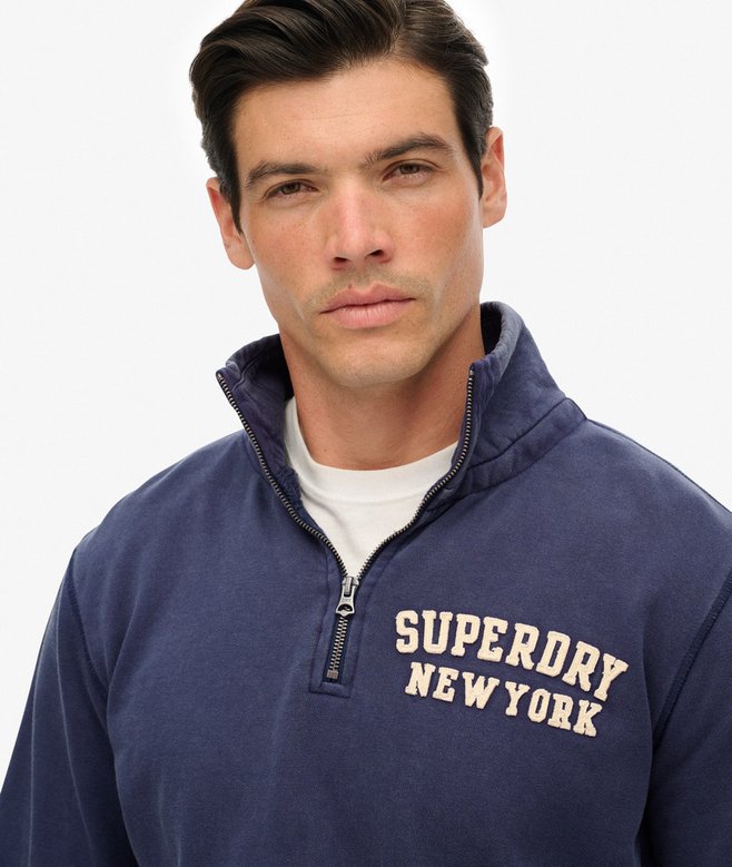 Vintage Athletic Zip Half-Zip Jumper More Colours Available Price £27.49 Price reduced from £54.99 to You Save 50%