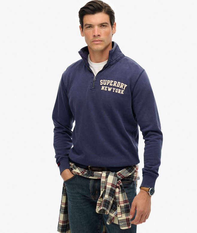 Vintage Athletic Zip Half-Zip Jumper More Colours Available Price £27.49 Price reduced from £54.99 to You Save 50%