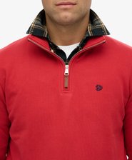 Sweter zapinany na zamek 1/2 w stylu preppy