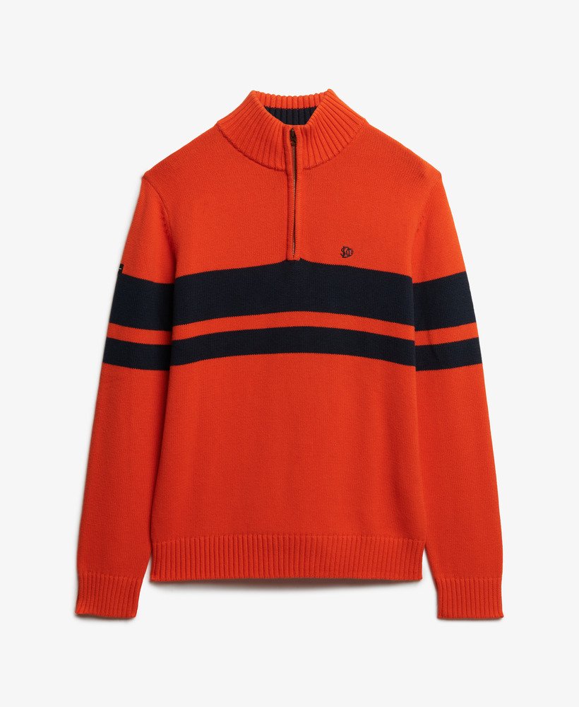SR Original Half Zip［Mustard］simianring Supima Cotton Quarter Zip Mock Neck Sweater - Mustard – Paul Fredrick