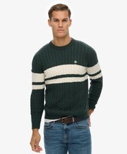 Cotton Stripe Cable Jumper