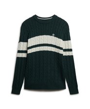 Cotton Stripe Cable Jumper