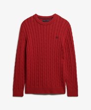 Cotton Cable Knit Crew Jumper