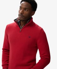 Cotton Half Zip Knit Jumper