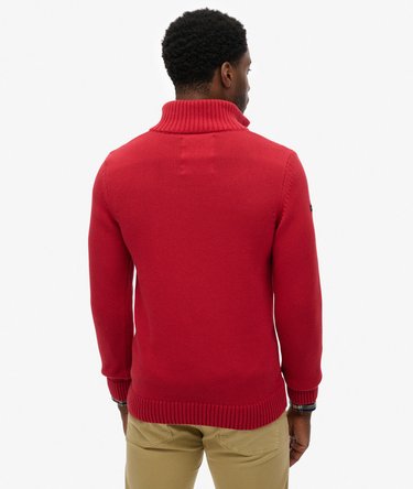 Cotton Half Zip Knit Jumper Image 4