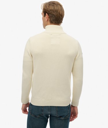 Cotton Half Zip Knit Jumper Image 4
