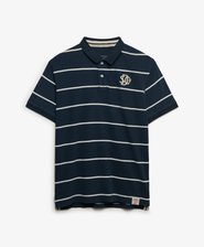 Vintage Stripe Jersey Polo Shirt