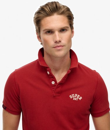 Vintage Athletic Embroidered Polo Shirt Image 3
