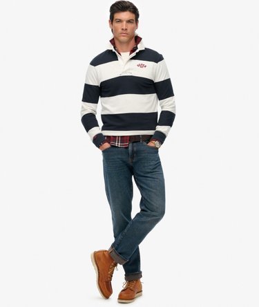 Vintage Athletic Stripe Rugbytopp Image 3