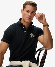 Vintage Athletic Embroidered Polo Shirt