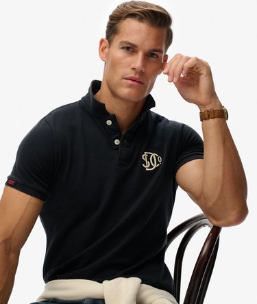 Vintage Athletic Embroidered Polo Shirt Image 1