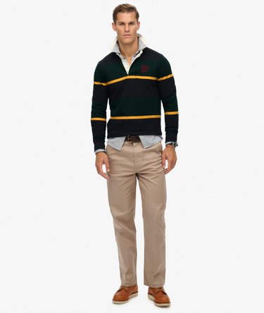 Vintage Athletic Stripe Rugby Top Image 3