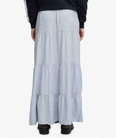 Woven Tiered Maxi Skirt Image 4