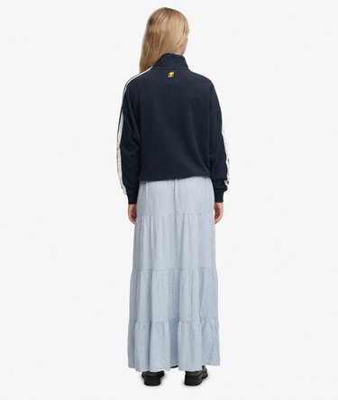 Woven Tiered Maxi Skirt Image 6